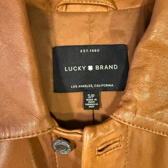 Lucky Brand Women's Tan Leather Jacket - Picture 2 of 6